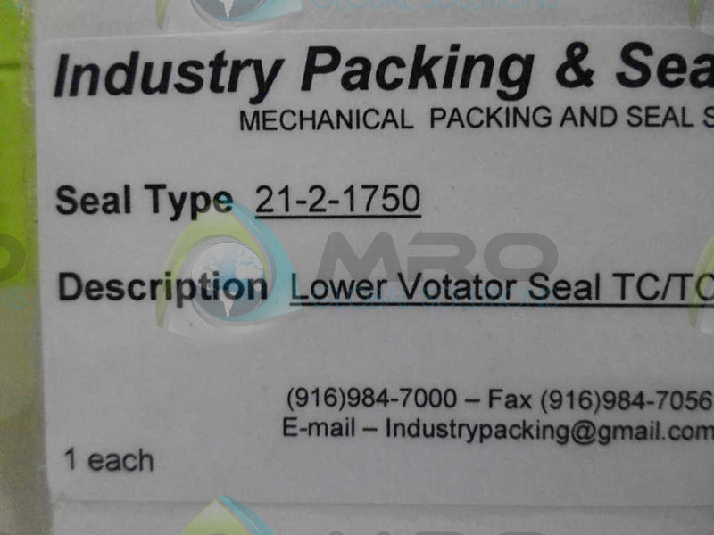 INDUSTRY 21-2-1750 SEAL *NEW IN BOX*