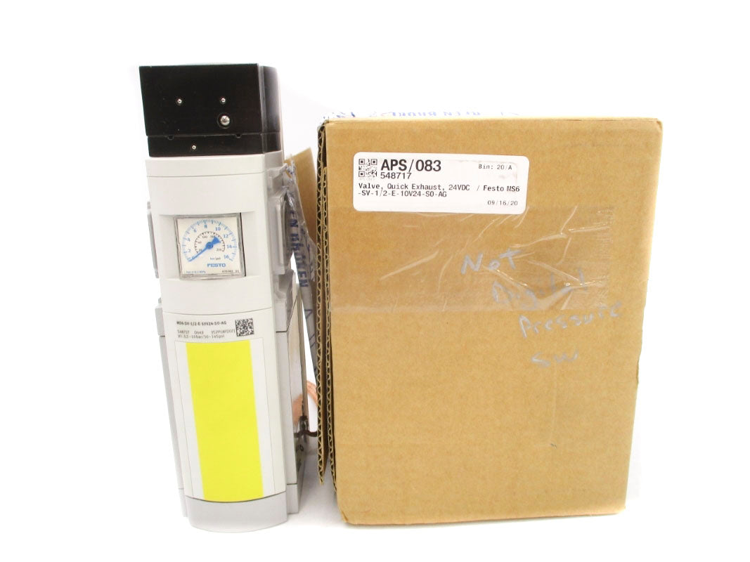 FESTO MS6-SV-1/2-E-10V24-SO-AG 548717 50-145PSI NSMP