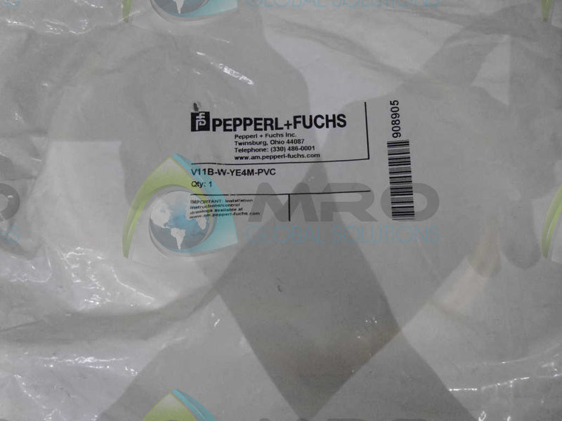 PEPPERL+FUCHS V11B-WYE4M-PVC CORD SET *NEW IN FACTORY BAG*