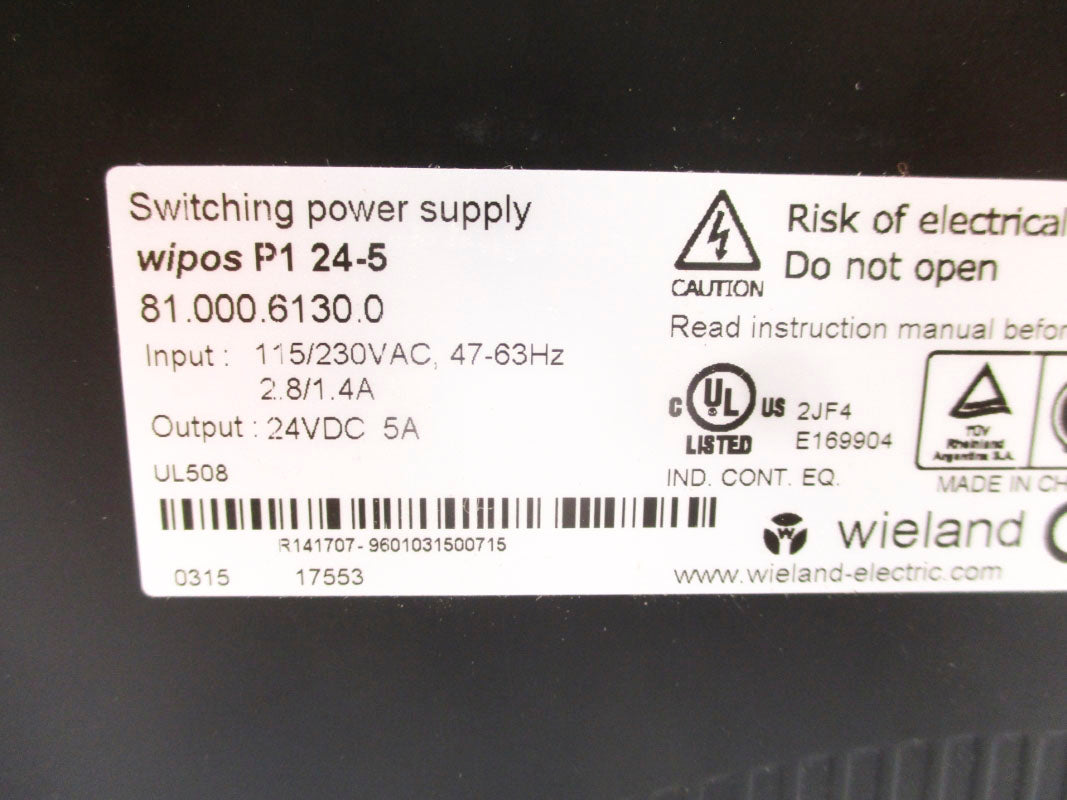 WIELAND 81.000.6130.0 230VAC 1.4A NSMP