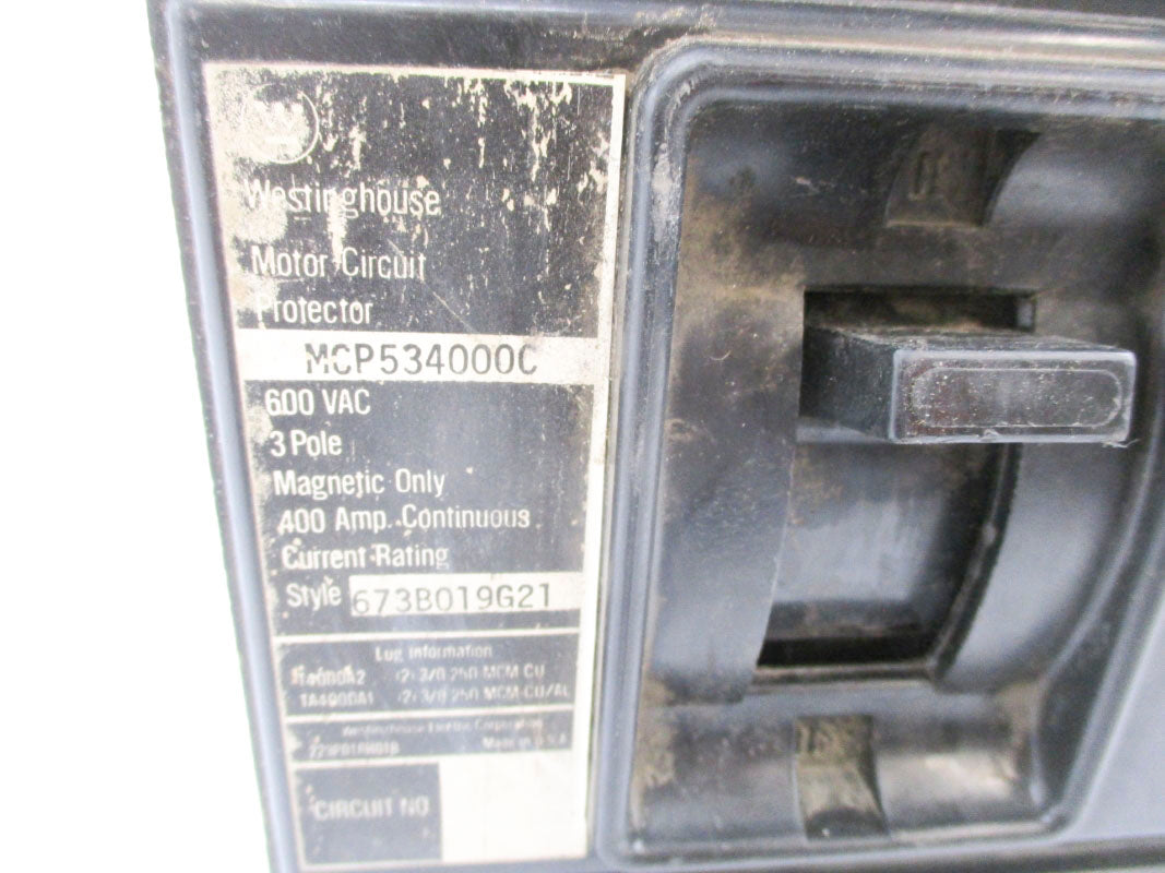 WESTINGHOUSE MCP534000C 673B019G21 600VAC 400A UNMP