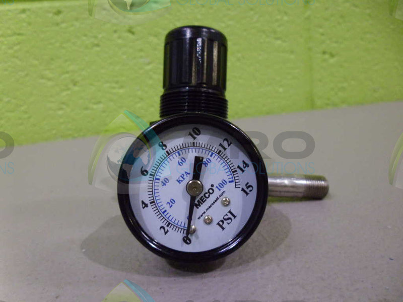 NORGREN R07-102-RNEA REGULATOR W/ MECO 100 0-15PSI GAUGE *USED*