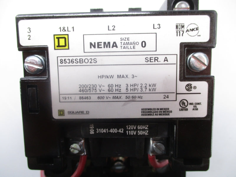 SQUARE D 8536SBO2S SER. A 110/120V NSNP