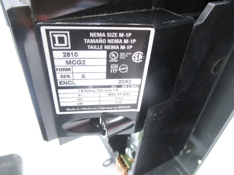 SQUARE D 2510MCG2 SER. A 115/230V NSNP