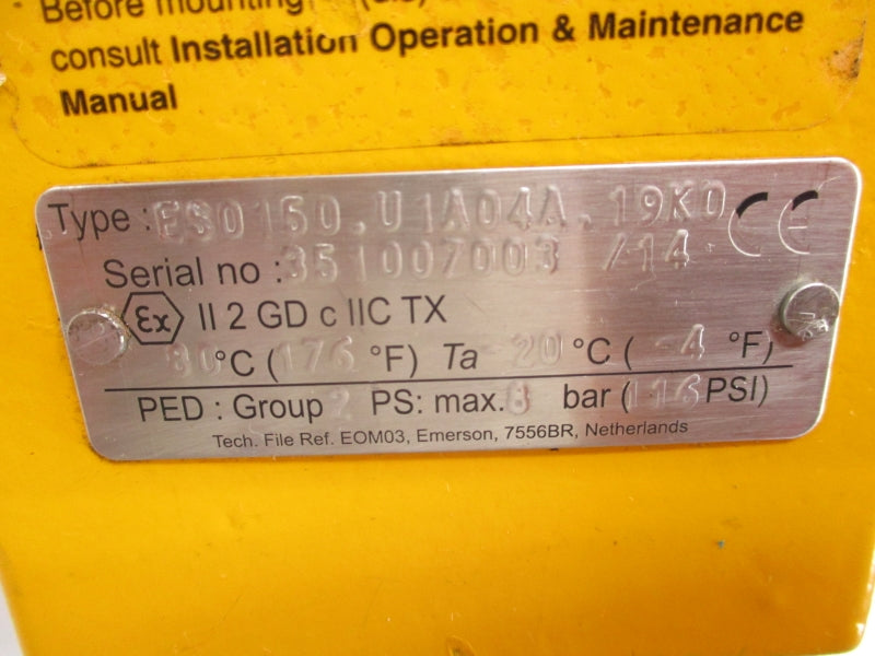 CVAC ES0150.ES0150..19K0 116PSI UNMP