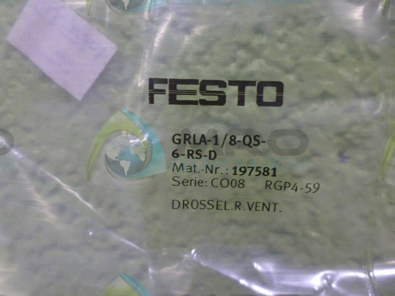 FESTO GRLA-1/8-QS-6-RS-D *NEW IN FACTORY BAG*