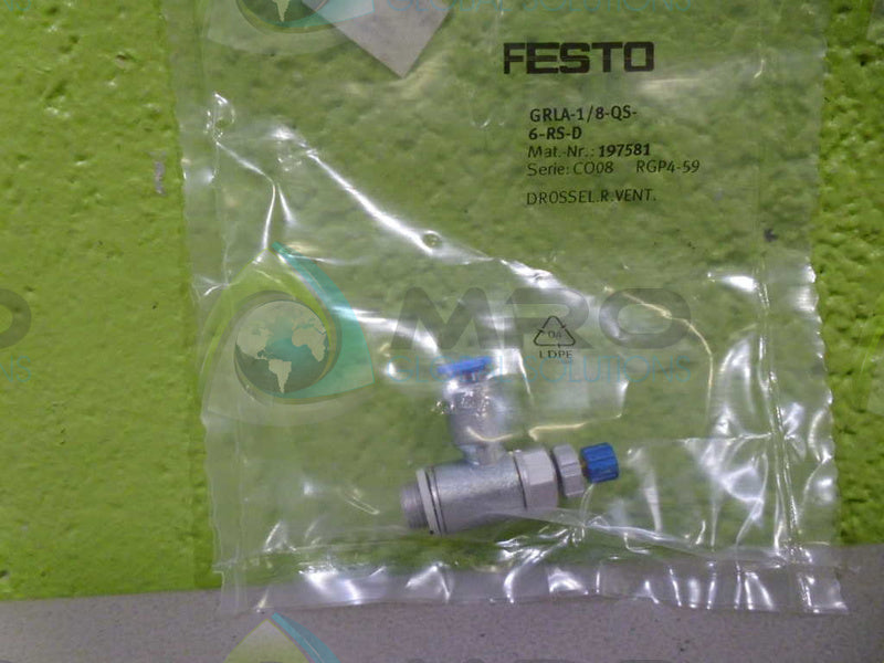 FESTO GRLA-1/8-QS-6-RS-D *NEW IN FACTORY BAG*