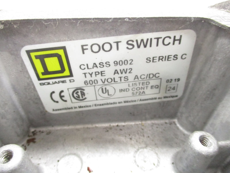 SQUARE D 9002AW2 SER. C 600VAC/DC UNMP
