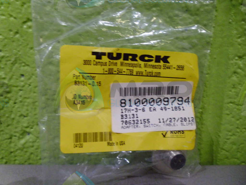 TURCK B3131-0.15 SWITCH *NEW IN FACTORY BAG*
