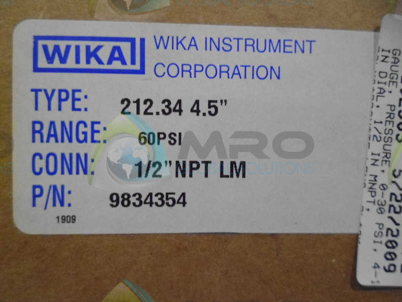 WIKA 9834354 GAUGE NSMP