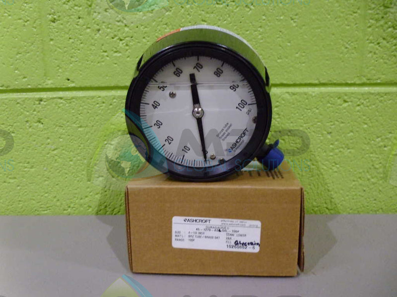 ASHCROFT 451279ASL04L-100# PRESSURE GAUGE 0-100 PSI NSMP