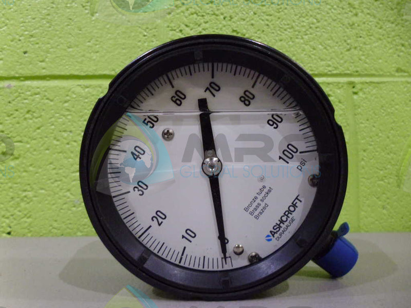 ASHCROFT 451279ASL04L-100# PRESSURE GAUGE 0-100 PSI NSMP
