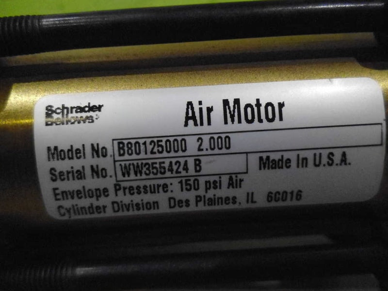 SCHRADDER BELLOW B80125000 2.000 AIR MOTOR UNMP