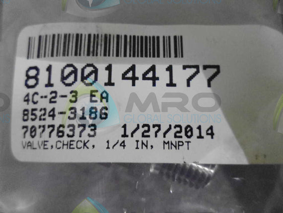 8524-3186 VALVE *NEW IN ORIGINAL PACKAGE*
