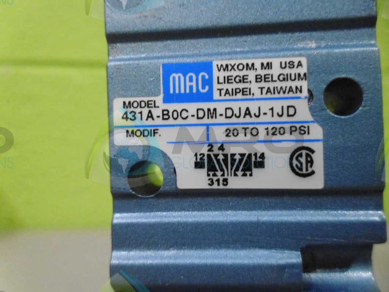 MAC 431A-B0C-DJAJ-1JD VALVE *NEW NO BOX*