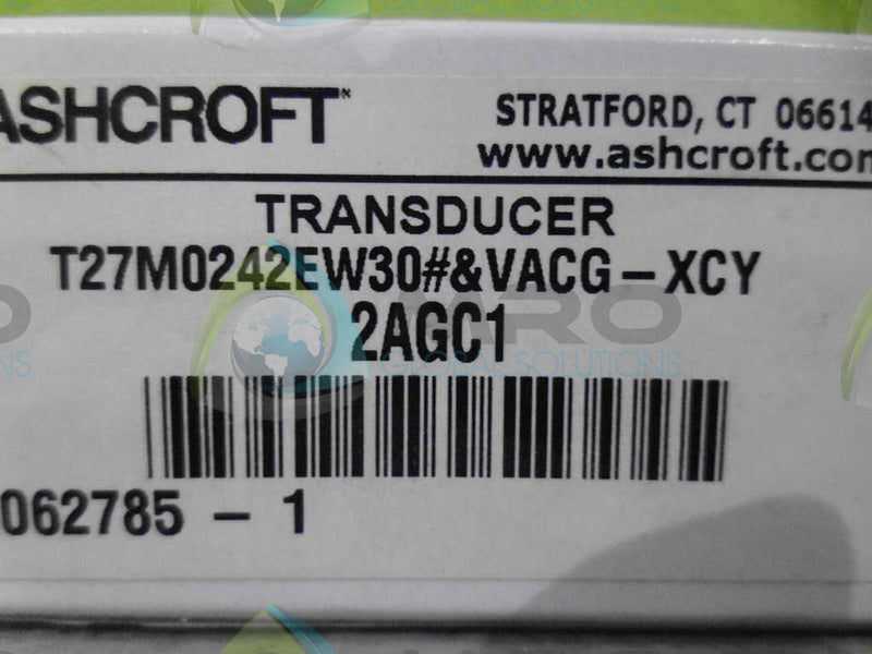 ASHCROFT T27M0242EW-30#&VACG-XCY PRESSURE TRANSDUCER *NEW IN BOX*