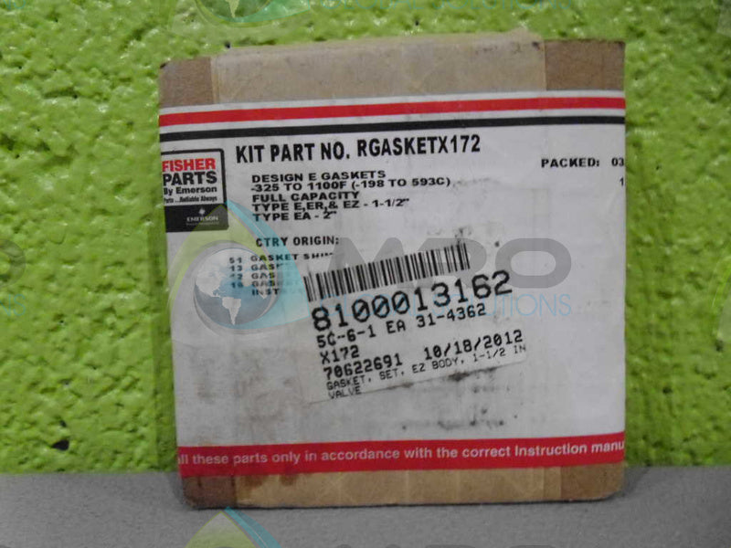 FISHER GASKETX172 *FACTORY SEALED*
