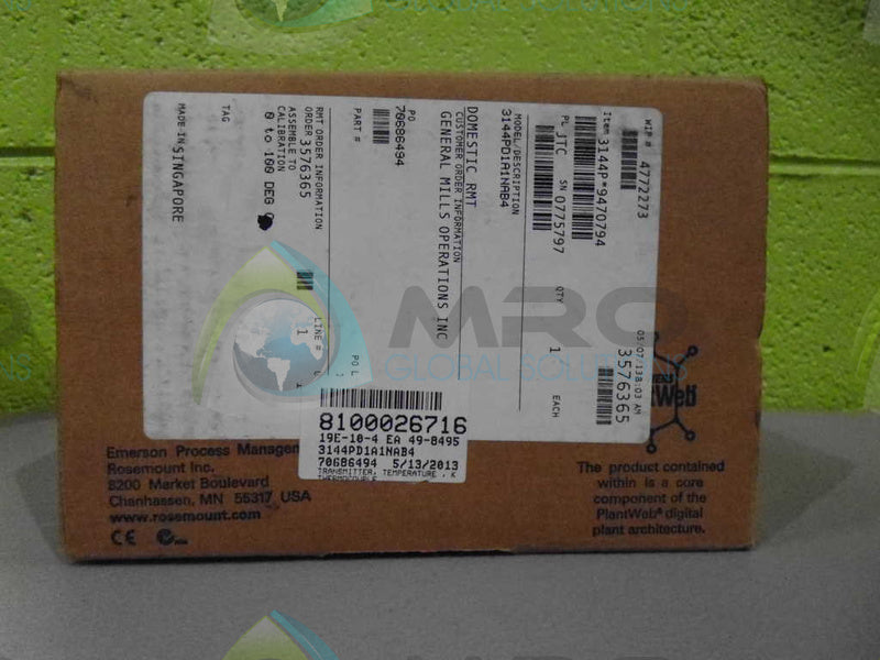 ROSEMOUNT 3144PD1A1NAB4 TRANSMITTER NSFS