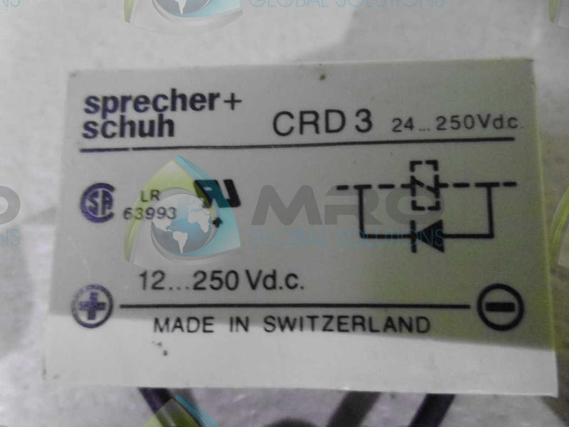 SPRECHER+SCHUH CRD3 CONTACT BLOCK *USED*