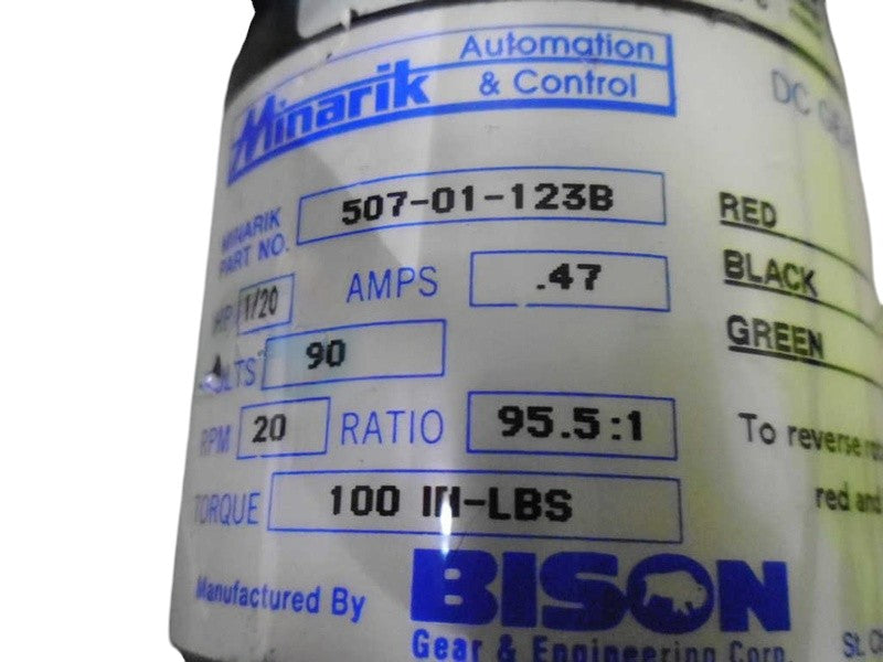 MINARIK 507-01-123B DC GEAR MOTOR UNMP