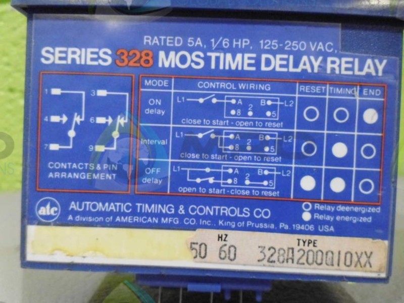 ATC 328A200QI0XX RELAY *USED*