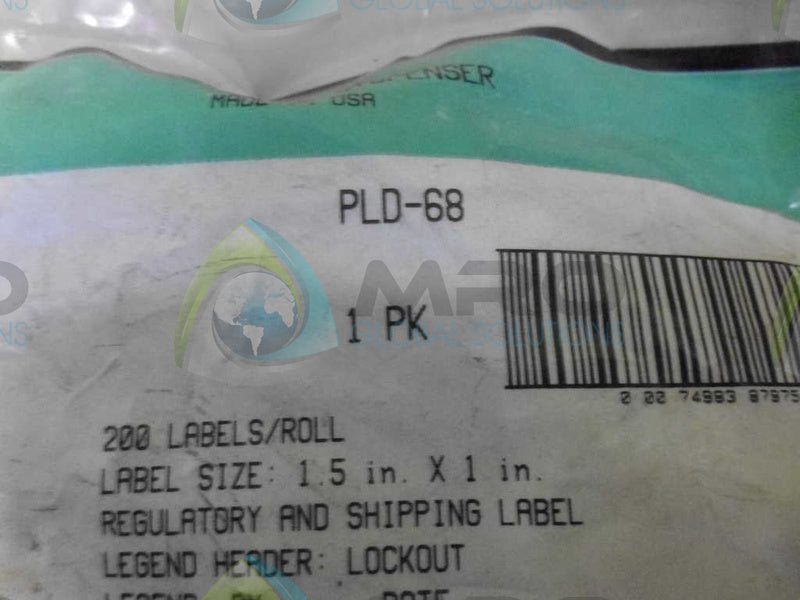 PANDUIT PLD-68 LABEL * NEW IN FACTORY BAG *