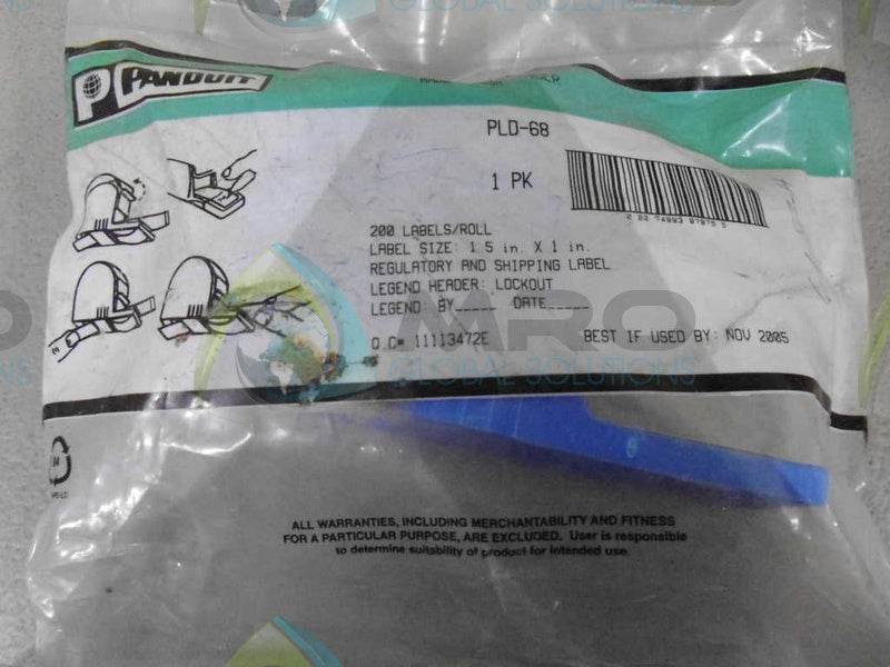 PANDUIT PLD-68 LABEL * NEW IN FACTORY BAG *