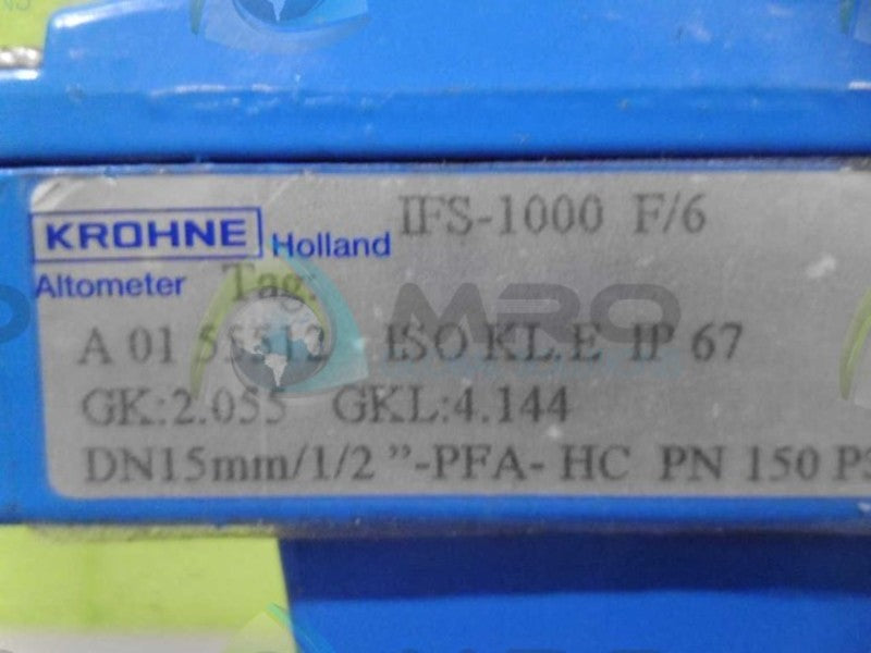 KROHNE IFS-1000 F/6 ALTOMETER *USED*