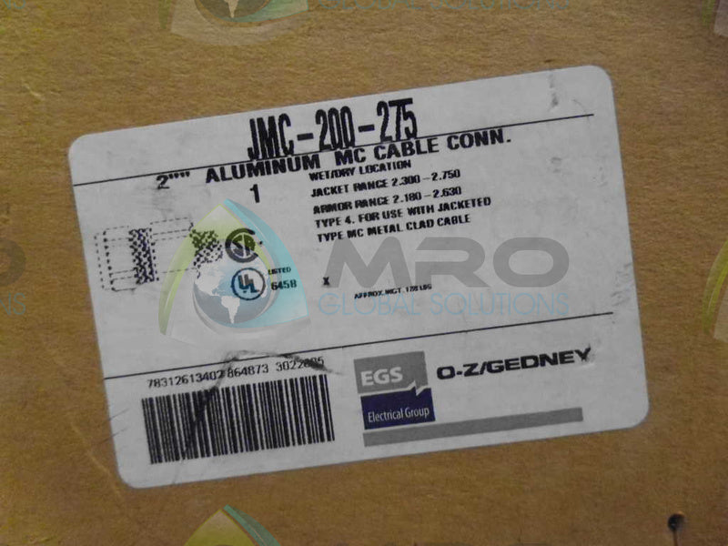 EGS JMC-200-275 CABLE CONNECTOR *NEW IN BOX*