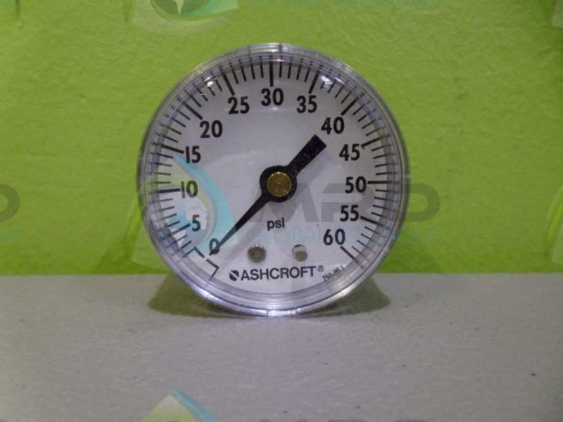 ASHCROFT 20W1005SH02B-60# PRESSURE GAUGE 0-60 PSI *NEW IN BOX*