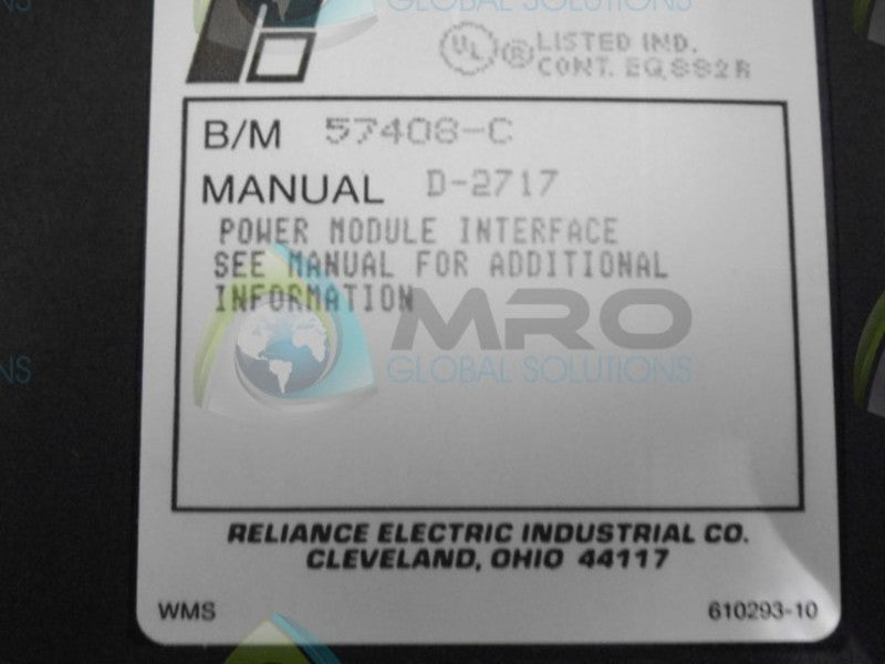 RELIANCE 57408-C POWER MODULE *NEW NO BOX*