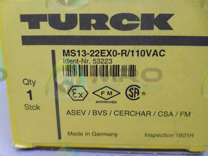 TURCK MULTI-SAFE MS13-22Ex0-R SWITCHING AMPLIFIER 110VAC NSMP