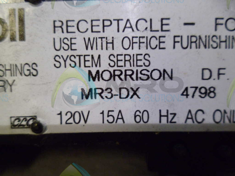 KNOLL MR3-DX RECEPTACLE *USED*