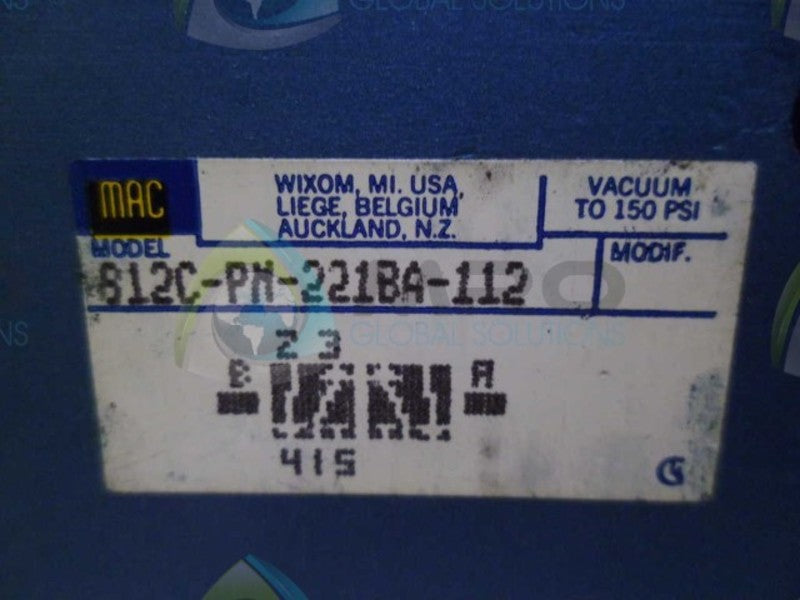 MAC 812C-PM-221BA-112 VALVE *NEW NO BOX*