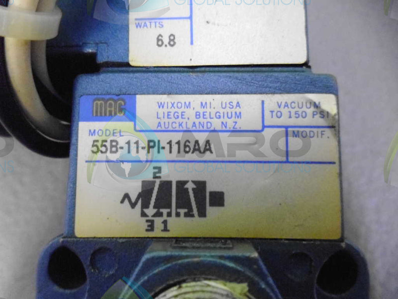 MAC 55B-11-PI-116AA VALVE *USED*