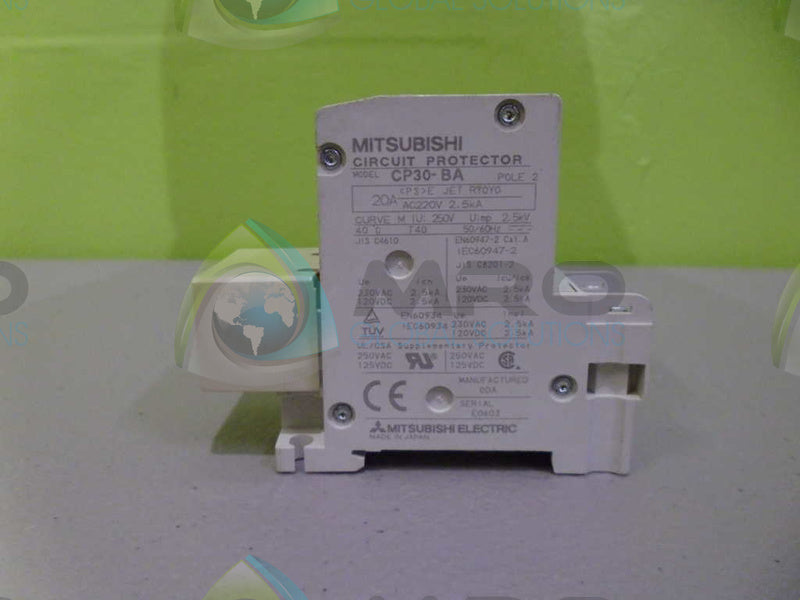 MITSUBISHI CP30-BA-2P-20A CIRCUIT PROTECTOR 20A *NEW NO BOX*