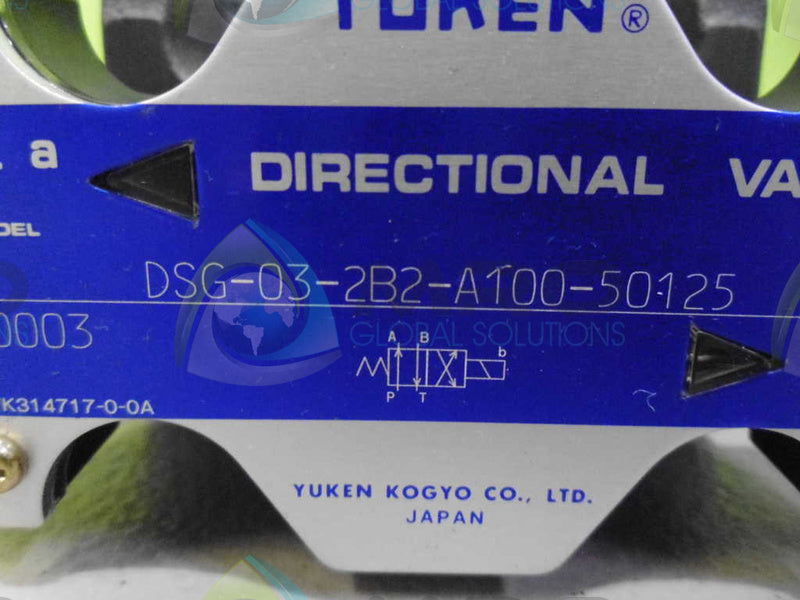 YUKEN DSG-03-2B2-A100-50125 VALVE *NEW NO BOX*