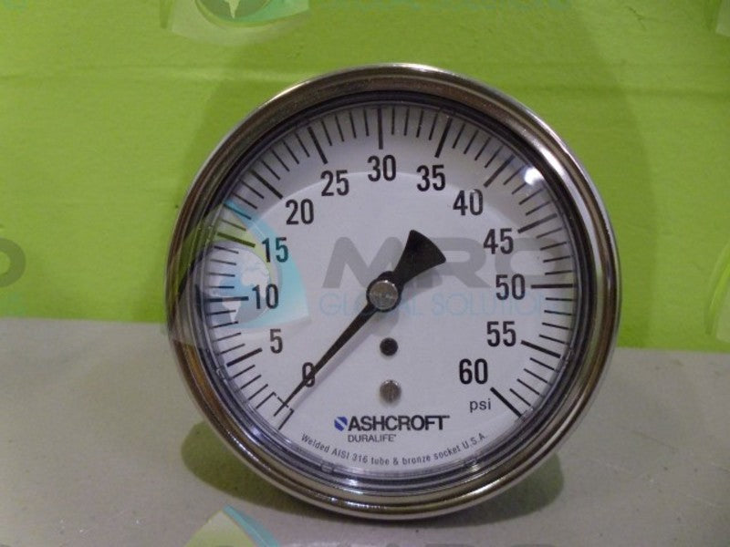 ASHCROFT 351009AW02B-60# PRESSURE GAUGE 0-60 PSI NSMP