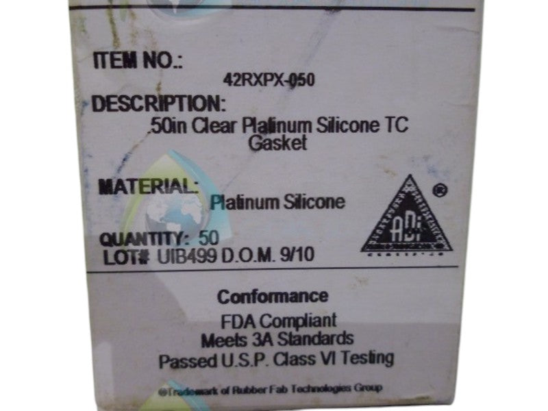RUBBER FAB 42RXPX-050 .50" GASKET (BOX OF 50)  NSMP
