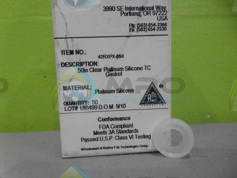 RUBBER FAB 42RXPX-050 .50" GASKET (BOX OF 50)  NSMP