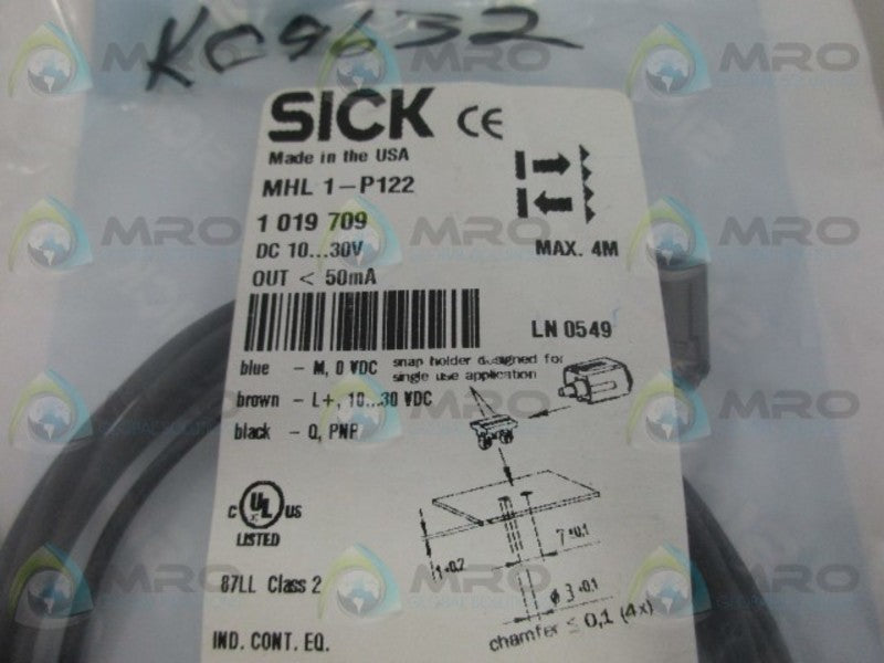 SICK MHL1-P122 PHOTOELECTRIC REFLEX SWITCH *NEW IN FACTORY BAG*