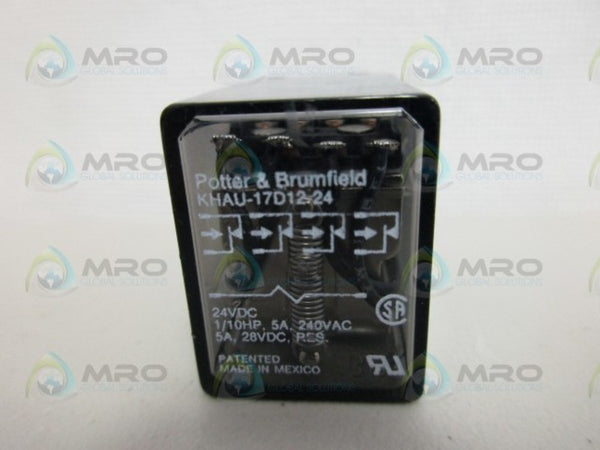 POTTER & BRUMFIELD KHAU-17D12-24 RELAY 24VDC  NSNP