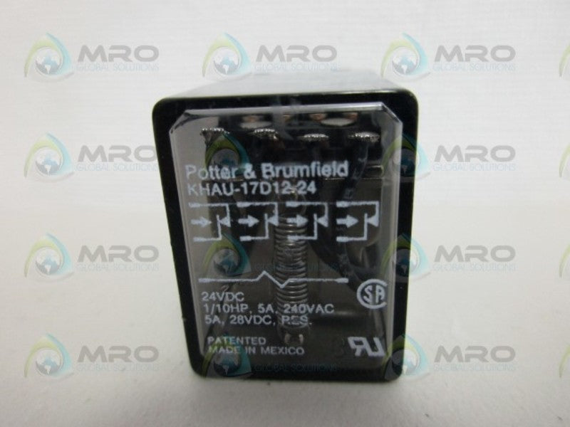 POTTER & BRUMFIELD KHAU-17D12-24 RELAY 24VDC  NSNP