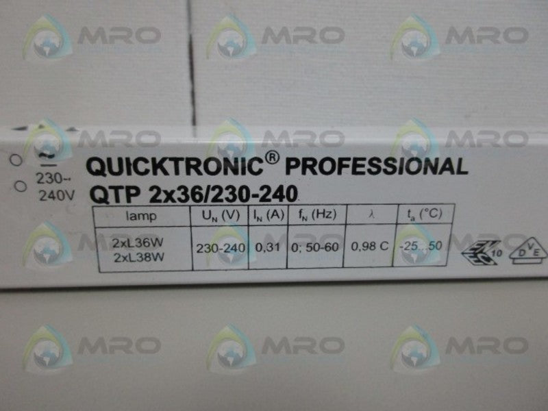 QUICKTRONIC QTP2X36/230-240 DIM LIGHTING CONTROL GEAR  NSNP
