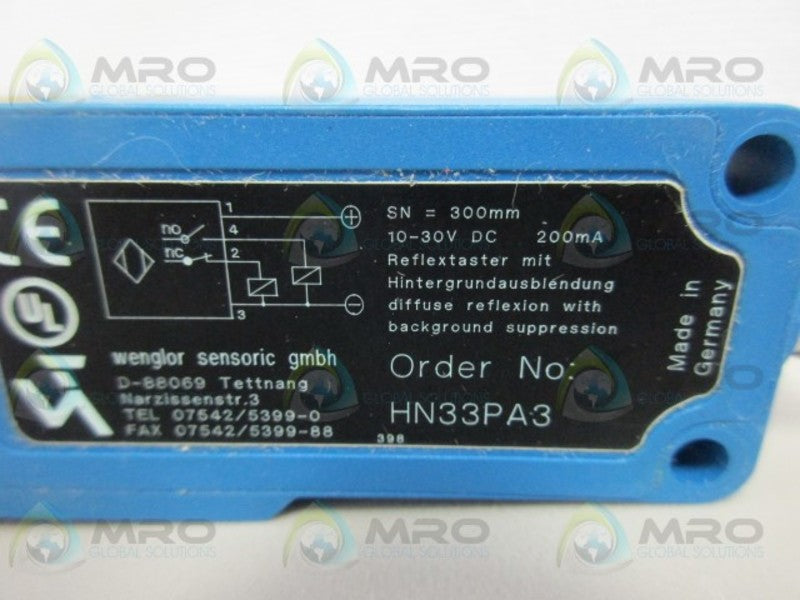 WENGLOR HN33PA3 REFLECTOR SENSOR  NSNP