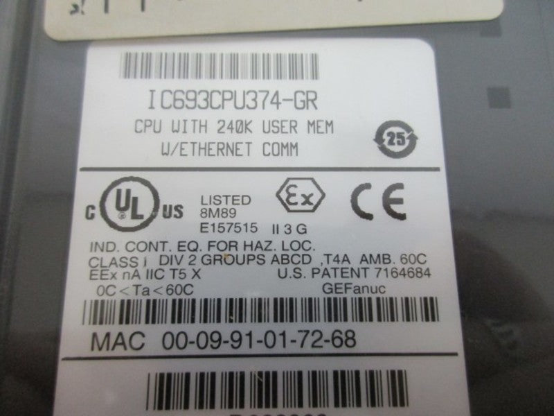 GE FANUC IC693CPU374-GR  NSMP