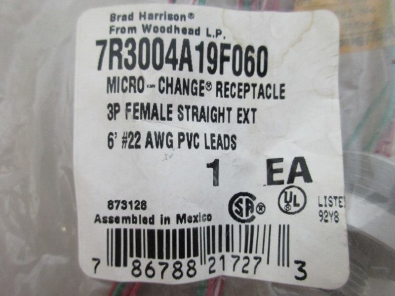 BRAD HARRISON 7R3004A19F060 RECEPTACLE NSMP