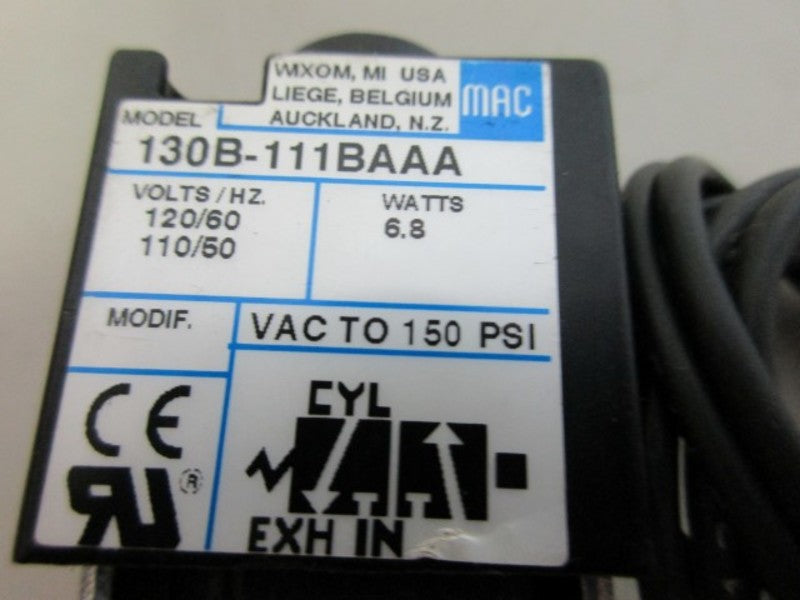 MAC 130B-111BAAA SOLENOID VALVE (AS PICTURED) NSNP