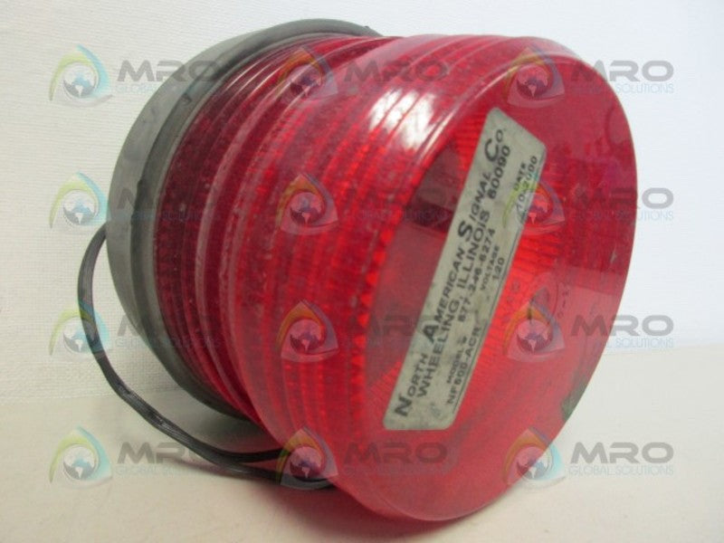 NORTH AMERICAN SIGNAL NF500-ACR RED STROBE LIGHT UNMP