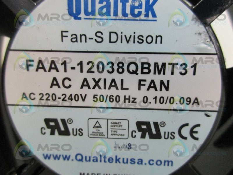 QUALTEK FAA1-12038QBMT31 AC AXIAL FAN UNMP